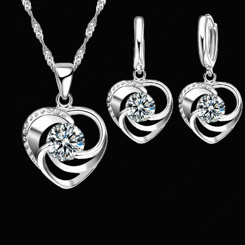 925 Sterling Silver Stamped Necklace Earrings