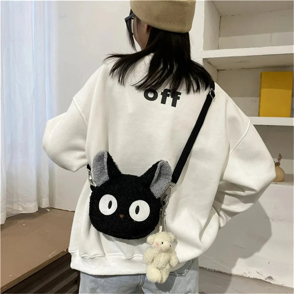 HOMEFISH Japanese Style Bag Women Cartoon Plush Shoulder Bag
