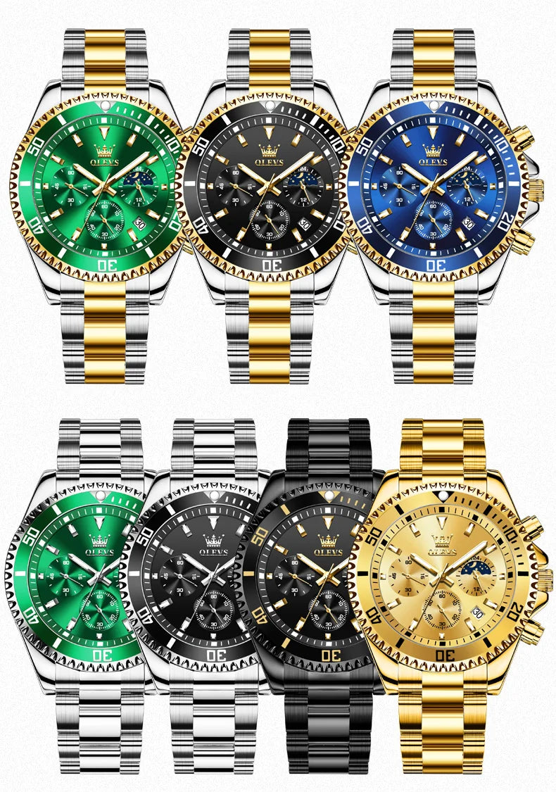 OLEVS Men's Watches Top Brand Luxury