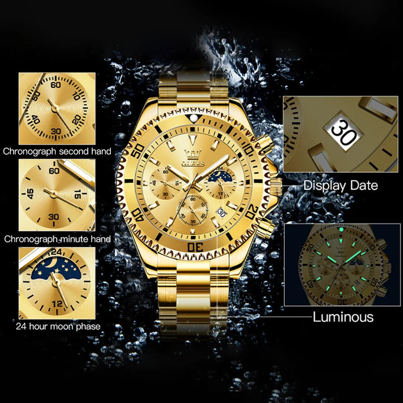 OLEVS Men's Watches Top Brand Luxury