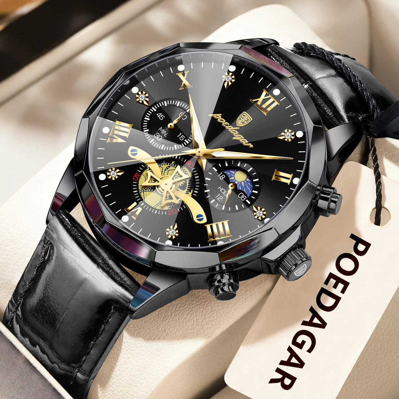 POEDAGAR Luxury Brand Men Watch