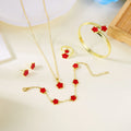 5pcs/set Colorful Enamel Plum Blossom Bracelets for Women