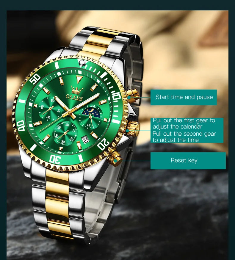 OLEVS Men's Watches Top Brand Luxury