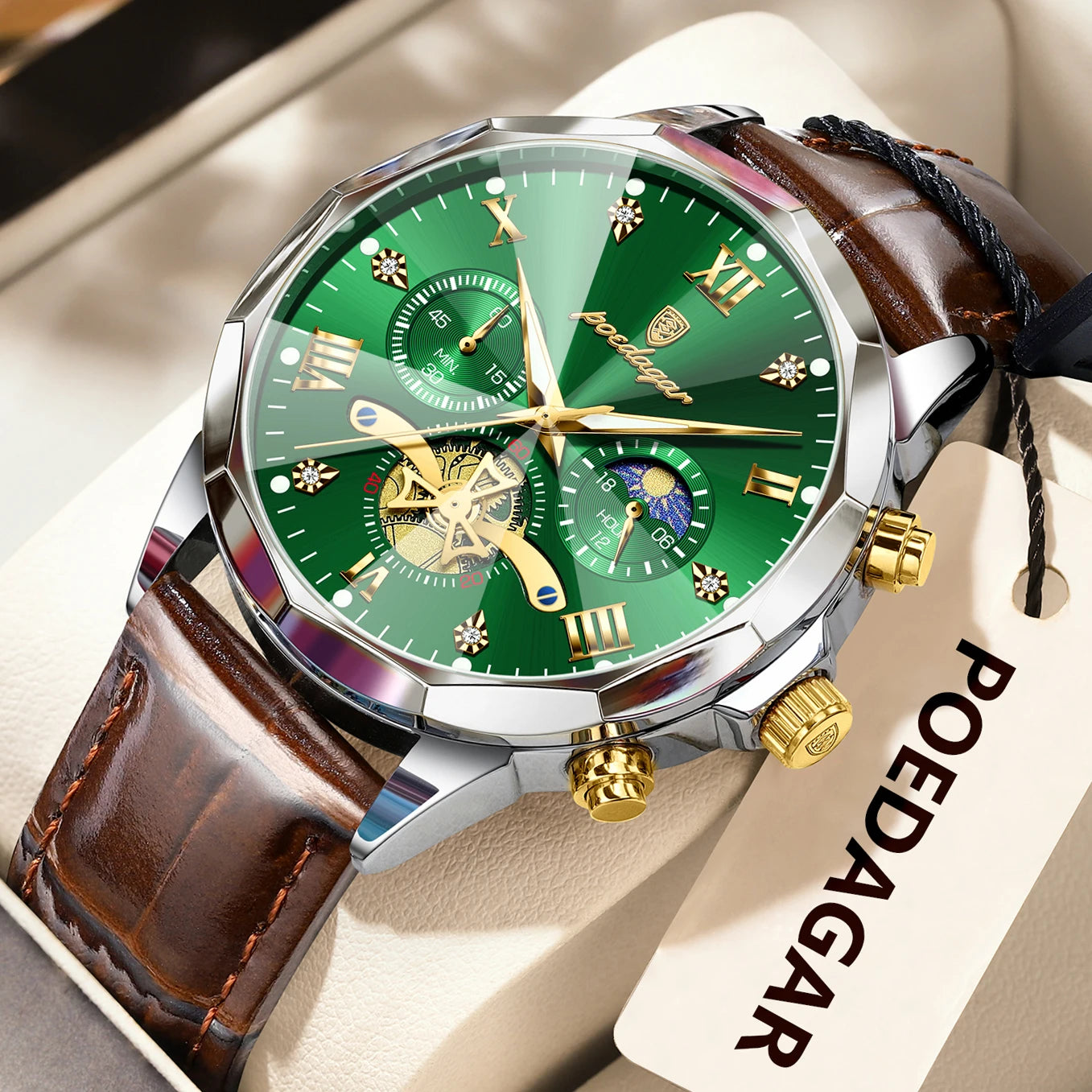 POEDAGAR Luxury Brand Men Watch