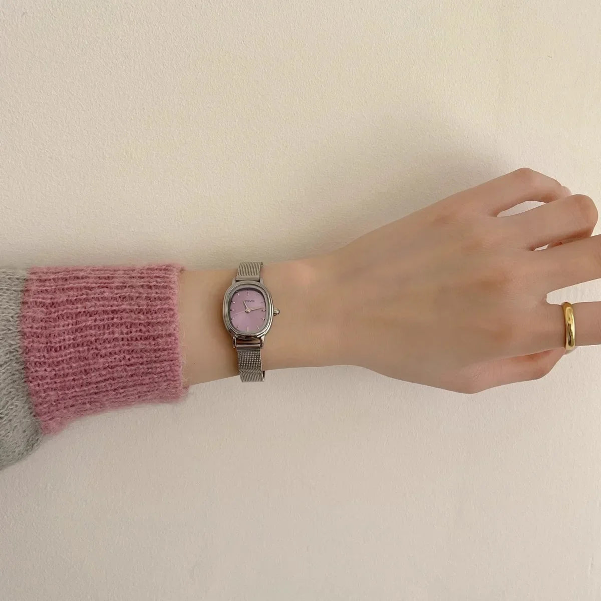 Small Oval Dial Green Watch