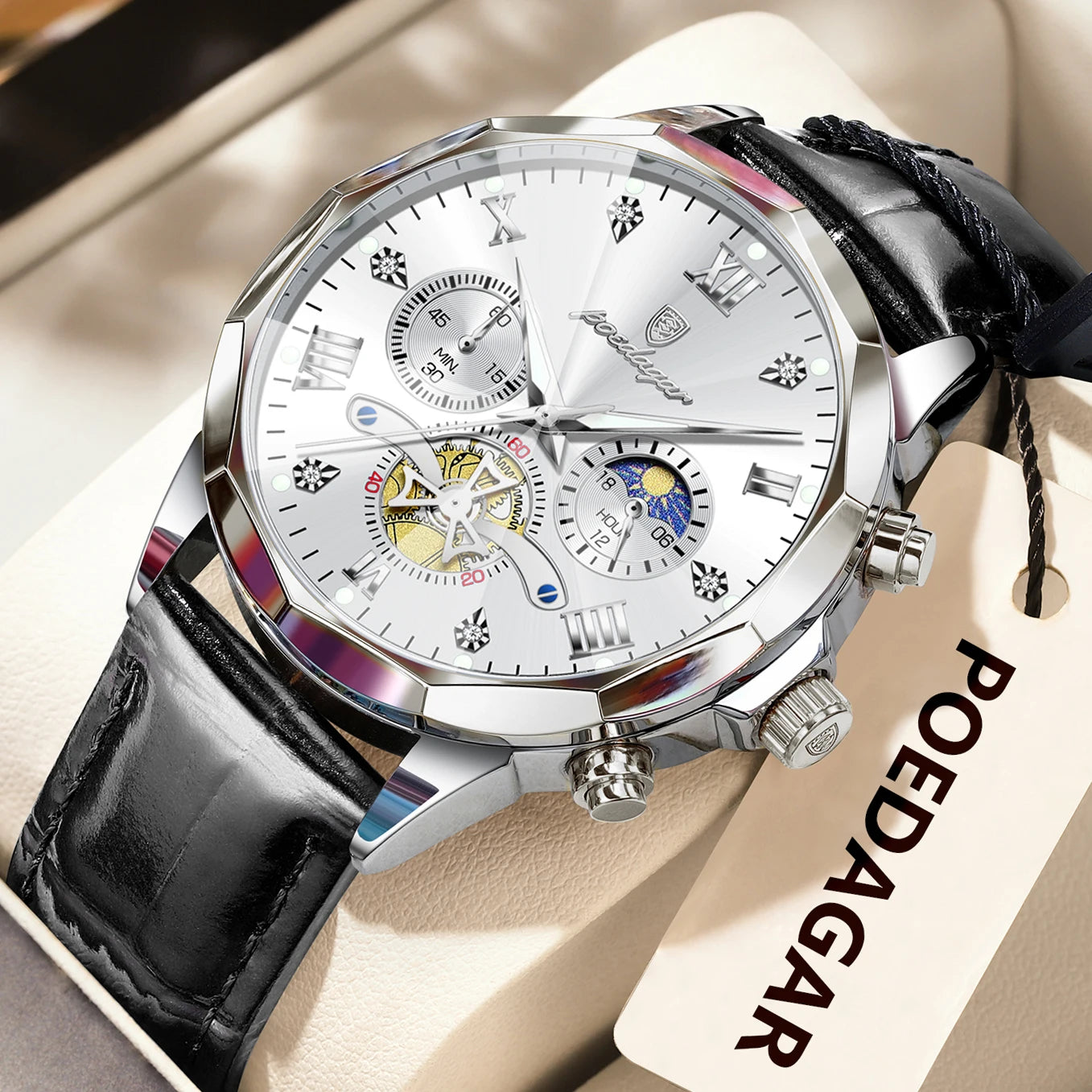 POEDAGAR Luxury Brand Men Watch