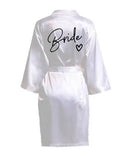 Wedding Party Team Bride Robe With Black Letters