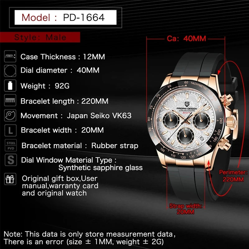New V2 PAGANI DESIGN Men's Watches
