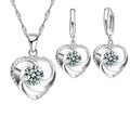 925 Sterling Silver Stamped Necklace Earrings