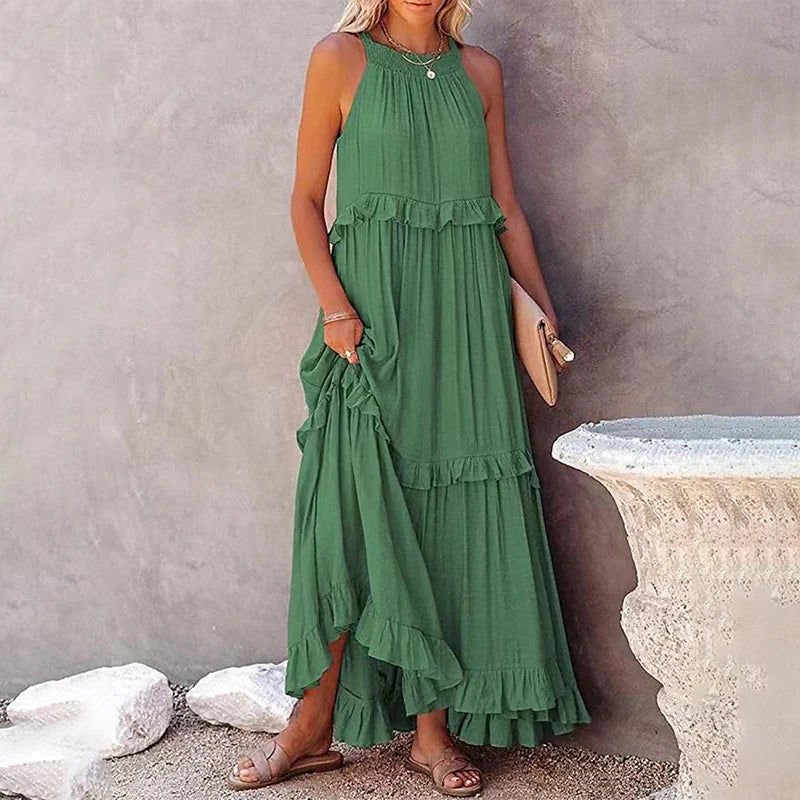 The Serene Slate Sundress