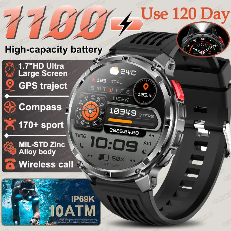 T-Rex3 Pro Military Smart Watch with GPS