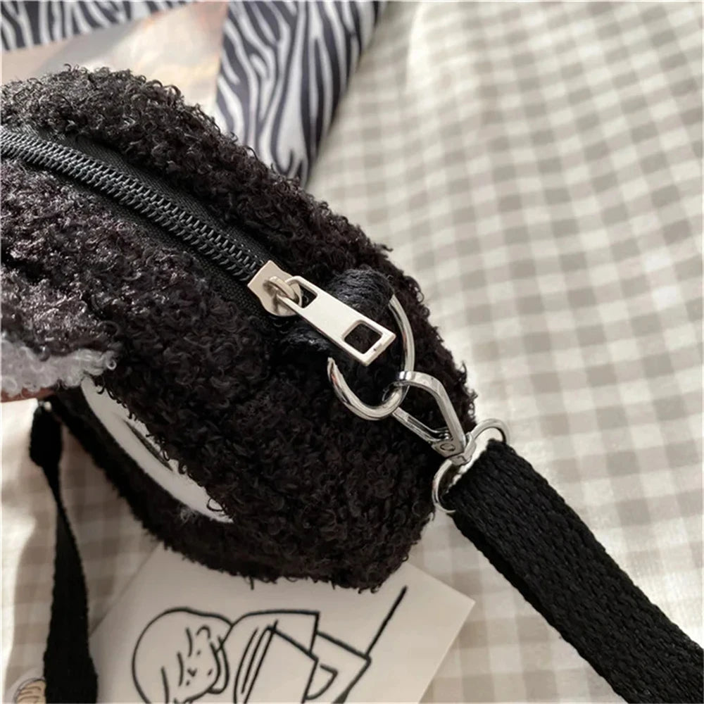 HOMEFISH Japanese Style Bag Women Cartoon Plush Shoulder Bag