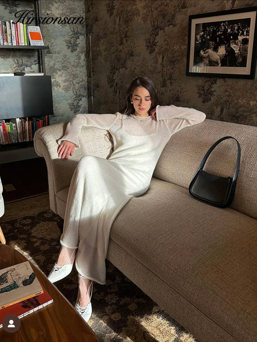 The Hirsionsan Velvet-Knit Midi