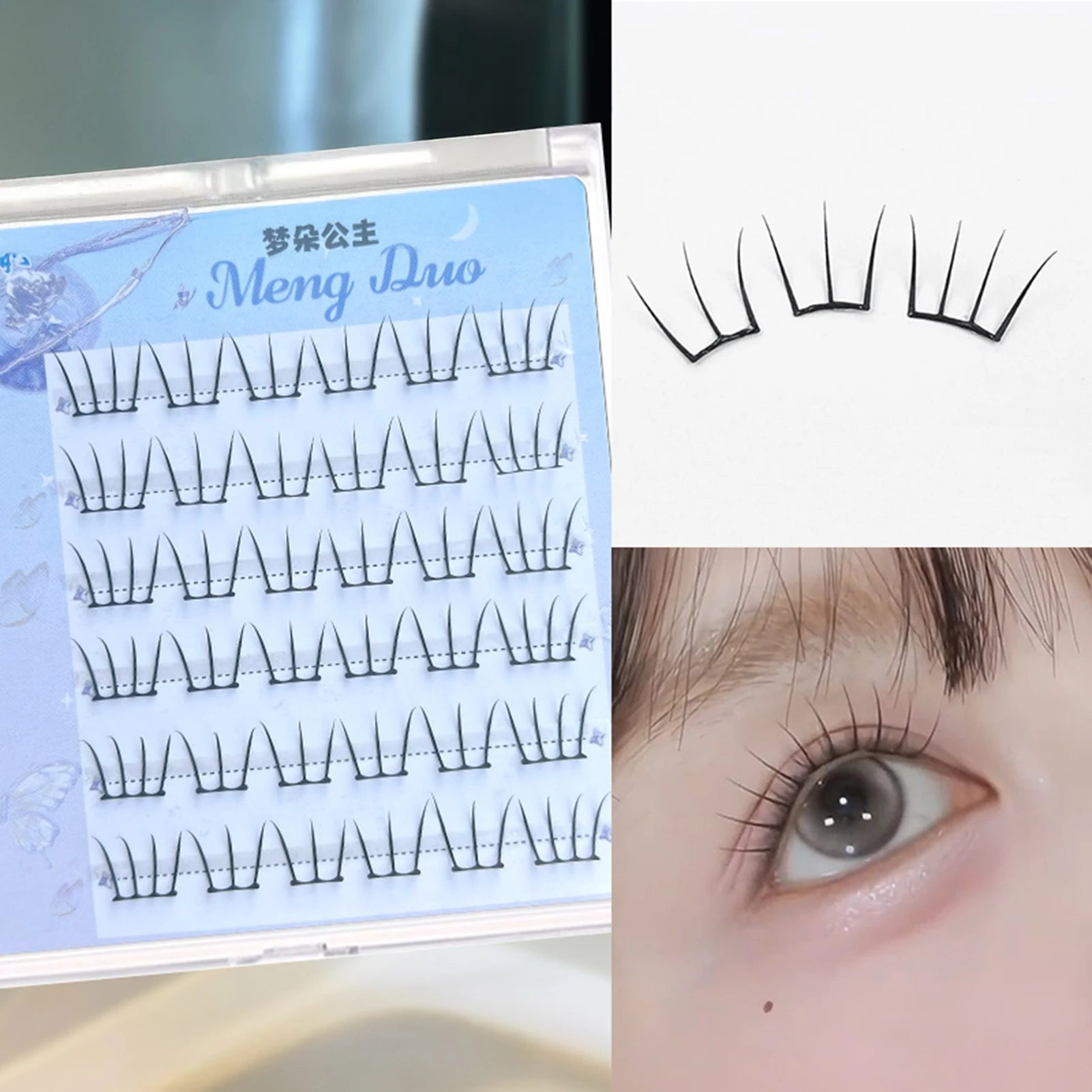 The Swift-Stitch Manga Lash Kit: Emphasizes how fast you can "stitch" together a look without the mess of traditional glue.