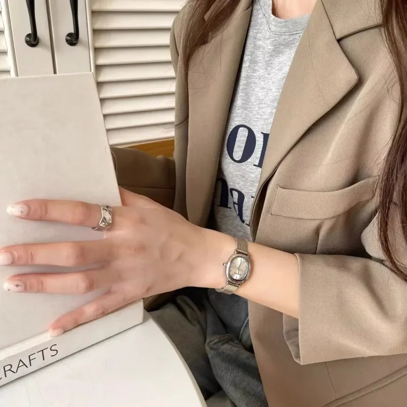 Small Oval Dial Green Watch