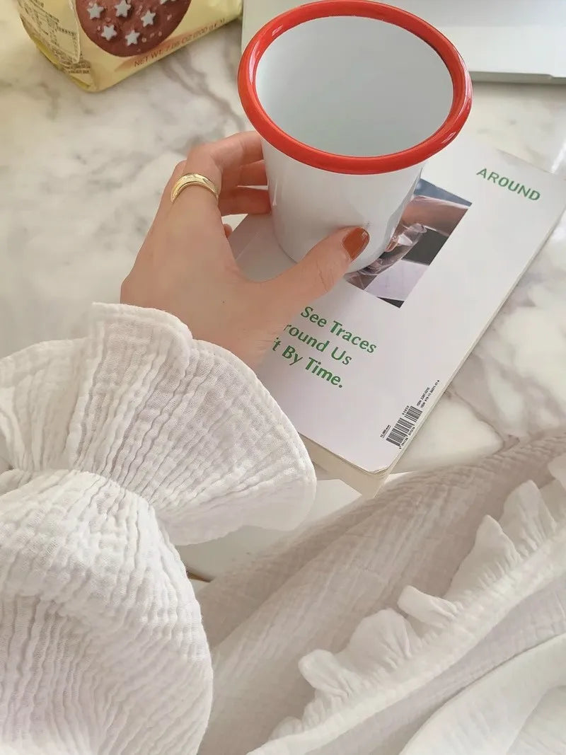 Women's Spring and Summer New Simple Long-Sleeve Robe