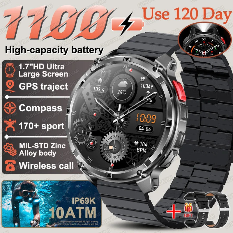 T-Rex3 Pro Military Smart Watch with GPS