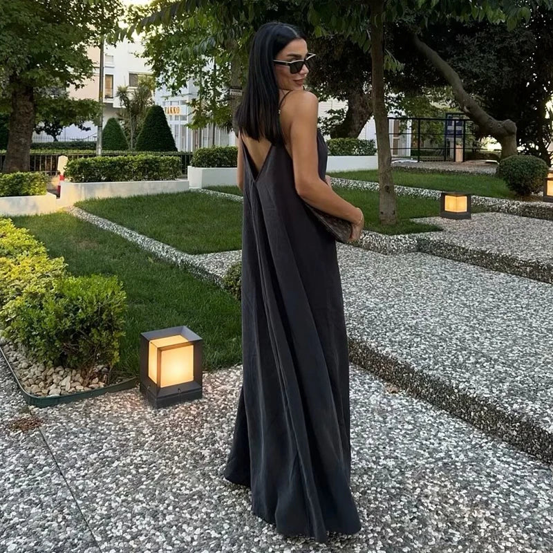 The MUJER Obsidian Drape Maxi