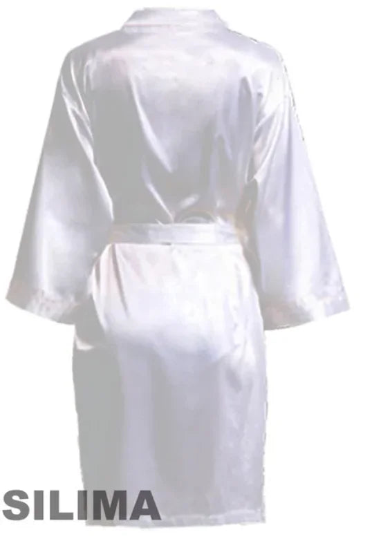 Wedding Party Team Bride Robe With Black