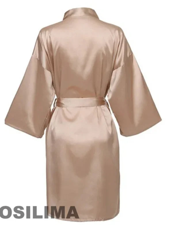 Wedding Party Team Bride Robe With Black