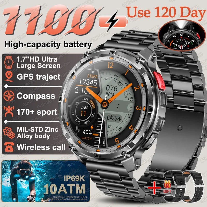 T-Rex3 Pro Military Smart Watch with GPS