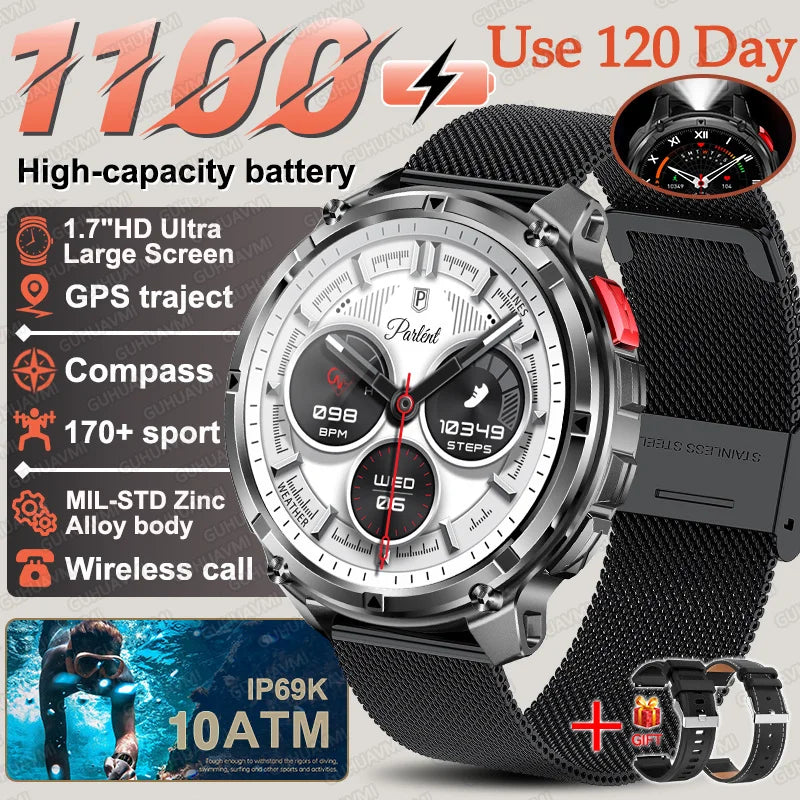 T-Rex3 Pro Military Smart Watch with GPS