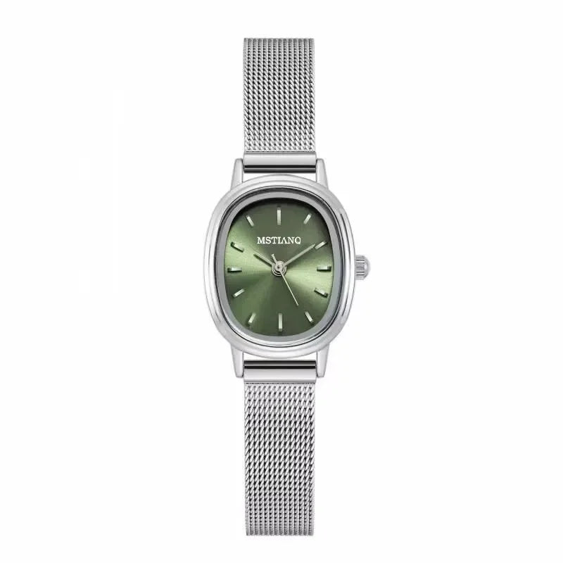Small Oval Dial Green Watch