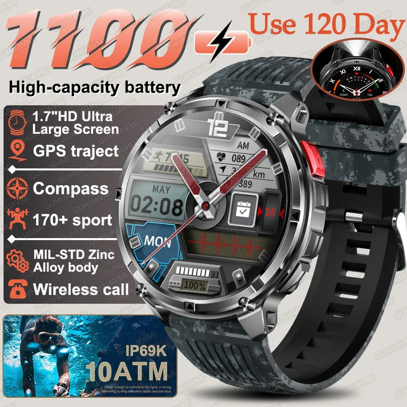 T-Rex3 Pro Military Smart Watch with GPS