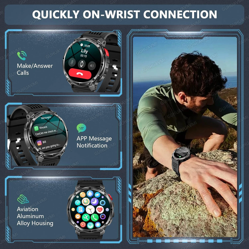 T-Rex3 Pro Military Smart Watch with GPS