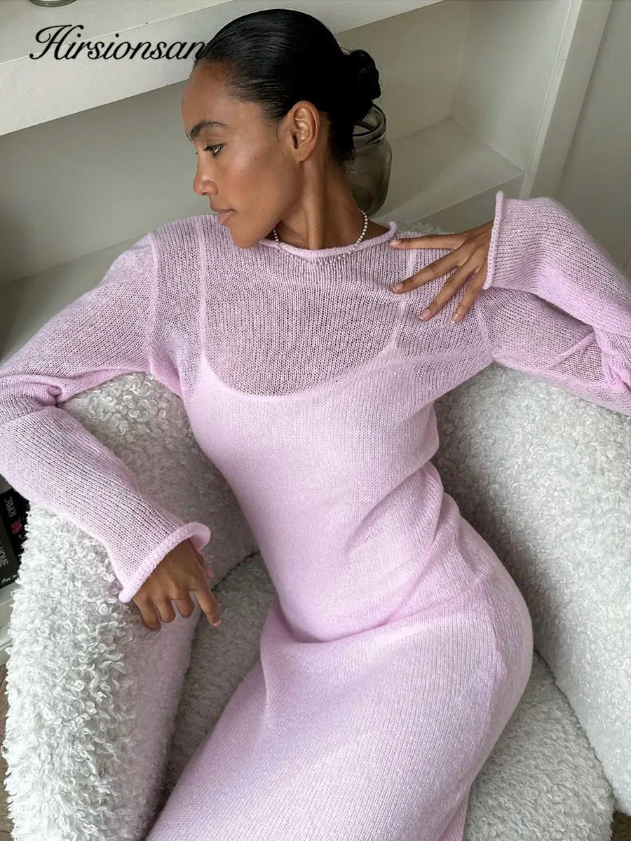 The Hirsionsan Velvet-Knit Midi