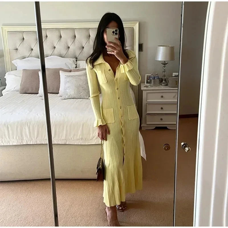 The Serene Ruffle-Trim Maxi