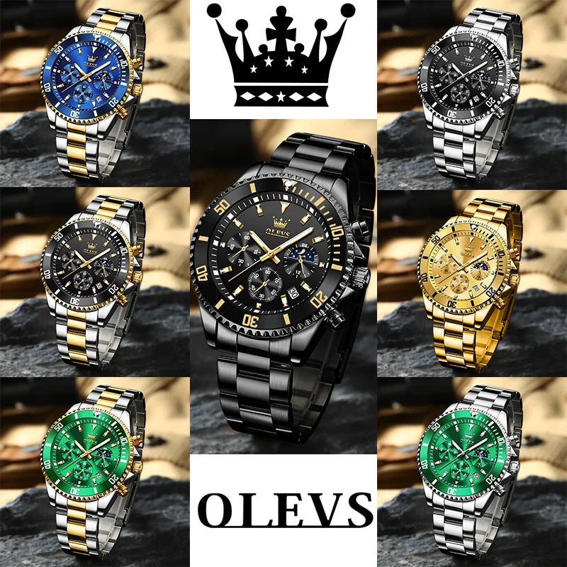 OLEVS Men's Watches Top Brand Luxury
