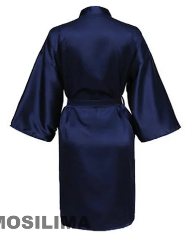 Wedding Party Team Bride Robe With Black