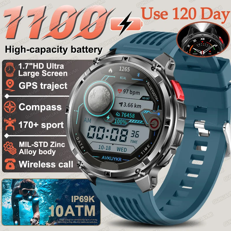 T-Rex3 Pro Military Smart Watch with GPS