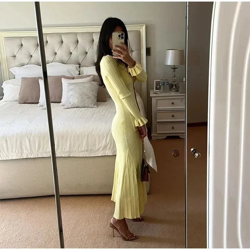 The Serene Ruffle-Trim Maxi