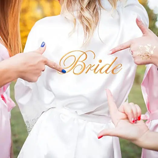 Bridesmaid Robes Rose Gold Bride Robe Wedding