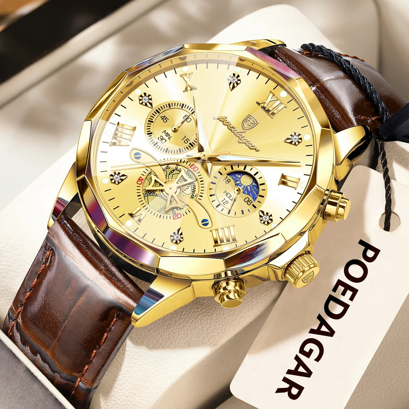 POEDAGAR Luxury Brand Men Watch