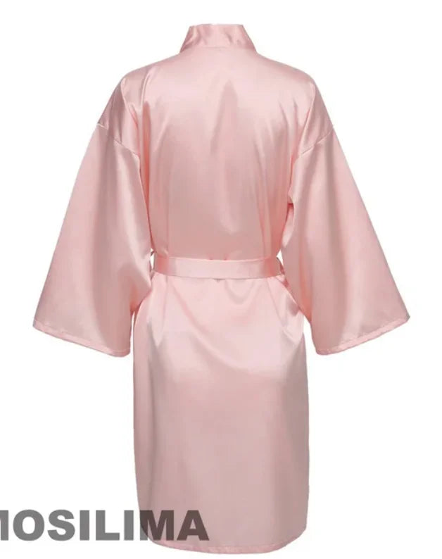 Wedding Party Team Bride Robe With Black