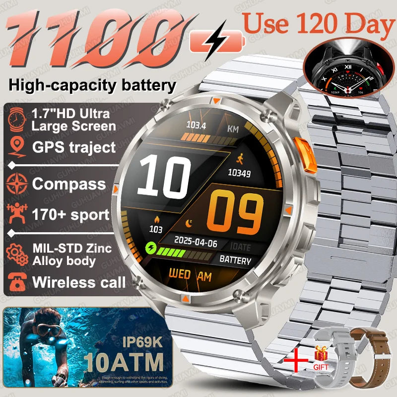 T-Rex3 Pro Military Smart Watch with GPS